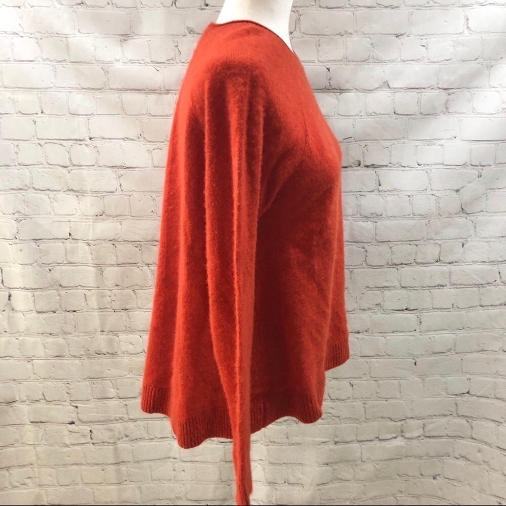 J. McLaughlin Cashmere Sweater Burnt Orange Size Small Fall Cozy Sweater - Picture 5 of 7